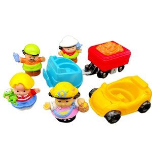 Little People Lot of 7 Vehicles & Figures 2001 to 2006 Fisher Price Children